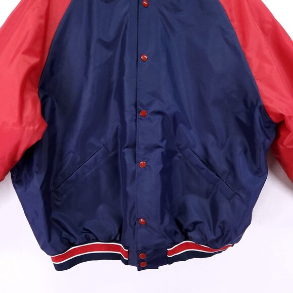 Rennoc Classic Varsity Jacket Size XL Bomber Letterman Red & Blue - Picture 5 of 14